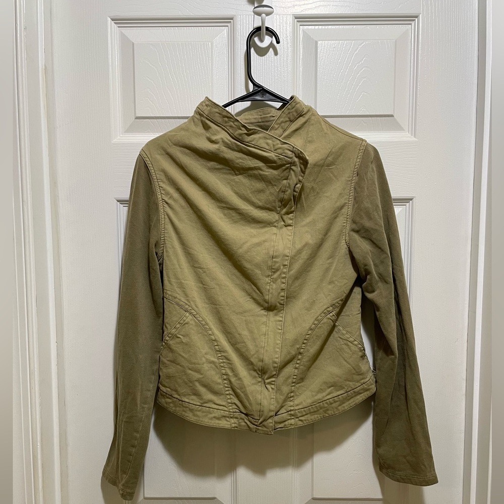 Altar’d State Army Green Off-Center Zip Jacket - Picture 2 of 4